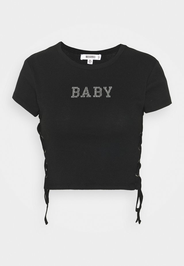 BABY HOT FIX SIDE UP TEE - T-Shirt print - black