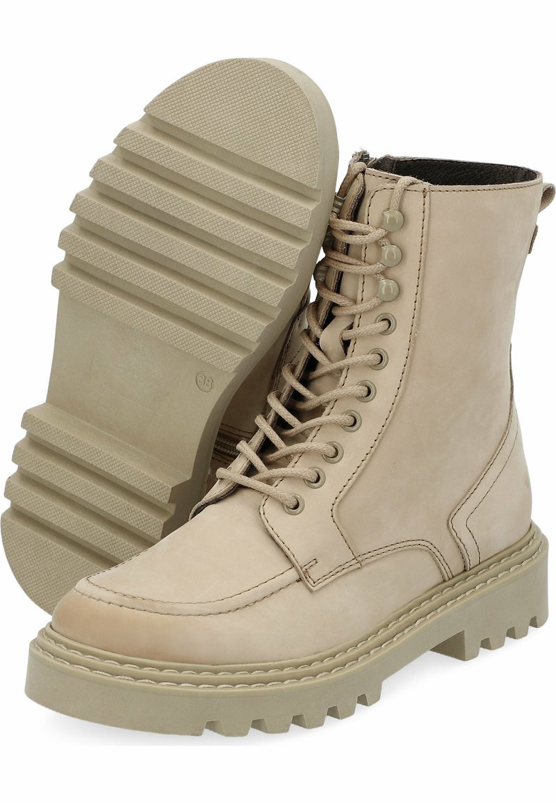 Damen Ankle Boots | COX Schnürstiefelette taupe - AH89969 Damen Ankle Boots | COX Schnürstiefelette taupe - AH89969