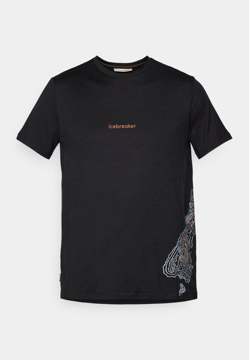 Icebreaker T-shirt print zwart