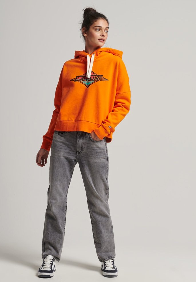 Damen Sweatshirts | Superdry VINTAGE CALI Kapuzenpullover jaffa/orange - LK79637 Damen Sweatshirts | Superdry VINTAGE CALI Kapuzenpullover jaffa/orange - LK79637