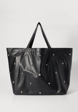 METAL BUBBLE STUDDED MAXI TOTE BAG UNISEX - Tote bag - black