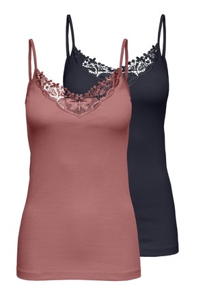 ONLY ONLKIRA LIFE SINGLET 2 PACK - Linne - night sky/withered rose