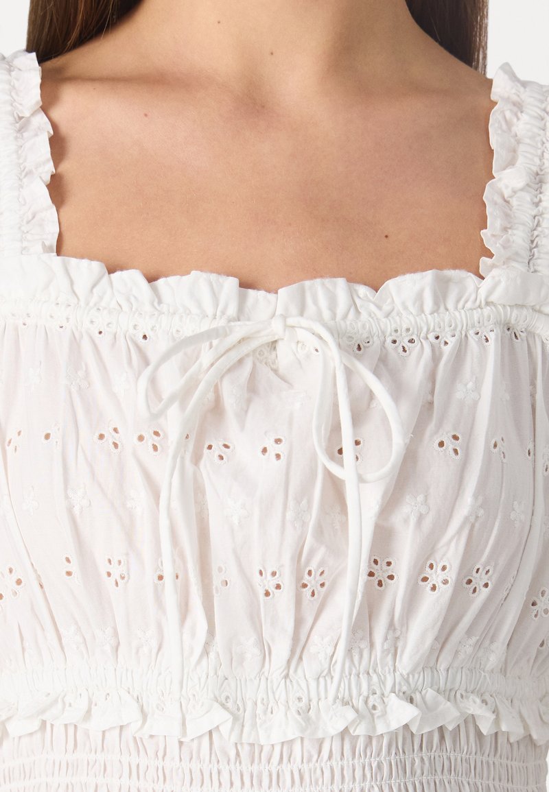 GAP GAP X DEN EYELET MIDI DRESS - Day dress - new off white/black -  Zalando.ie