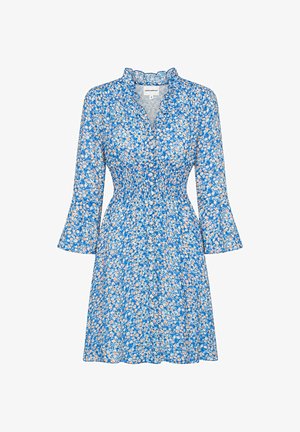 AMERICANDREAMS, SALLY SHORT - Robe chemise - teal blue flower