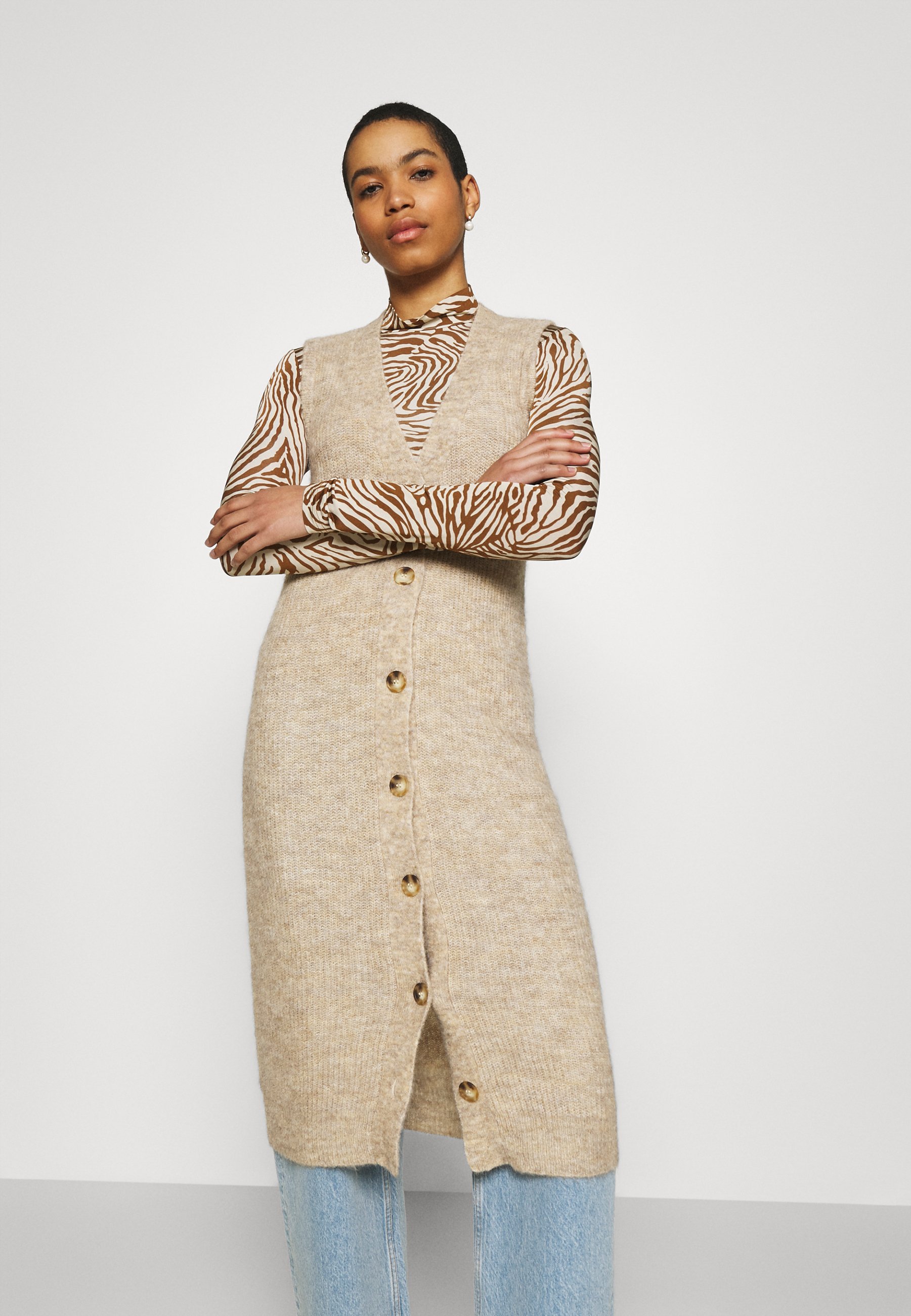 Women SABELLA LONG VEST - Cardigan Women SABELLA LONG VEST - Cardigan