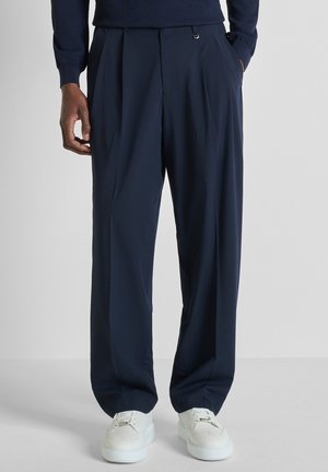 Antony Morato LEON WIDE LEG FIT AND PLAQUETTE - Broek - blue-grey