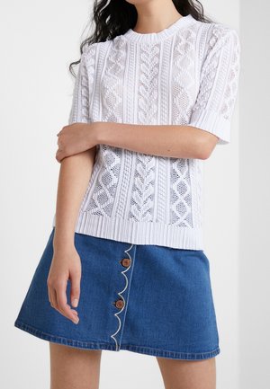 T-shirt med print - white