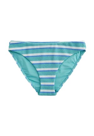 Bikiinide alumine osa - aqua blue white crinkle stripe