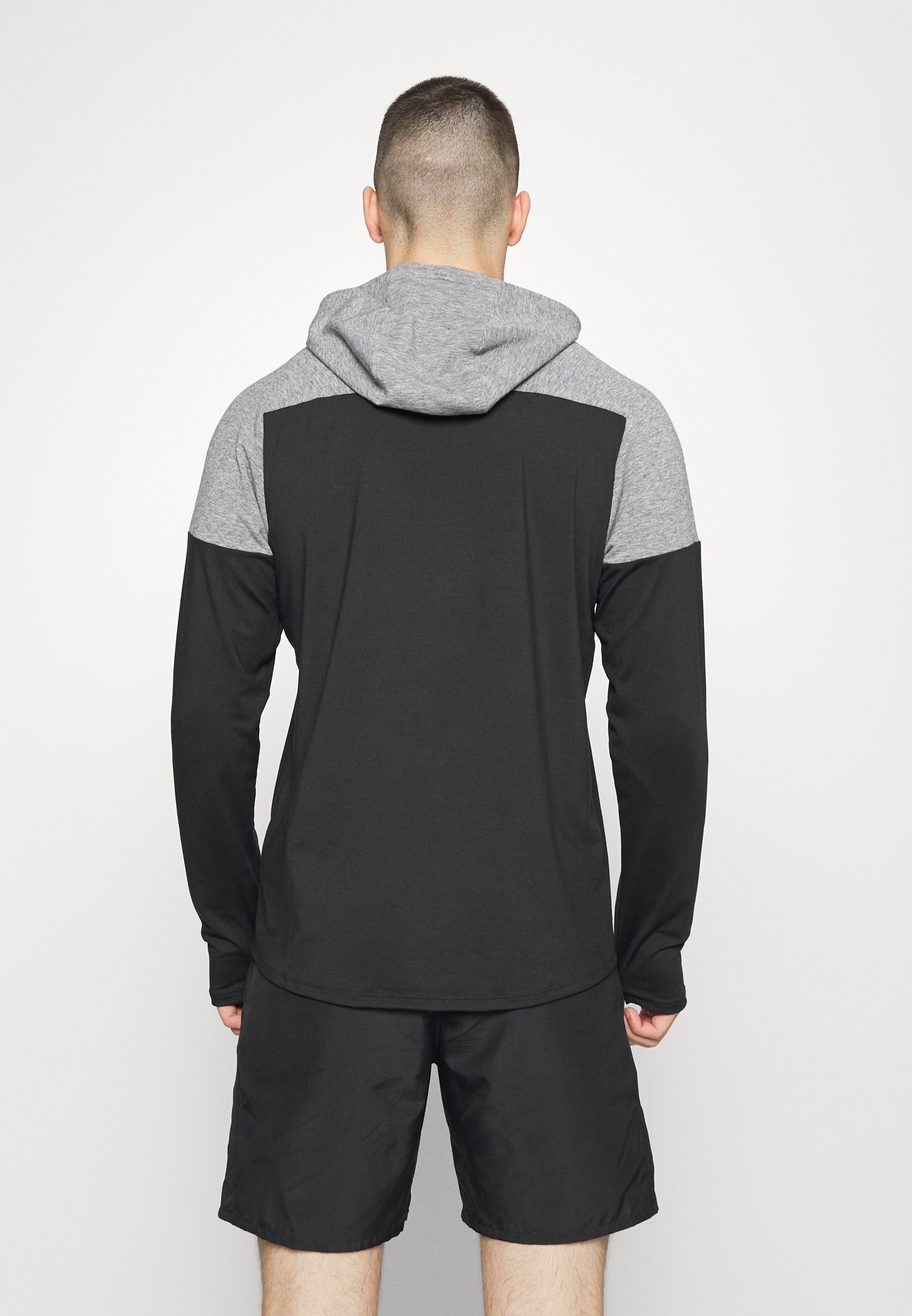 Nike Performance HOOD - Longsleeve - black/pure/Zwart - Zalando.nl
