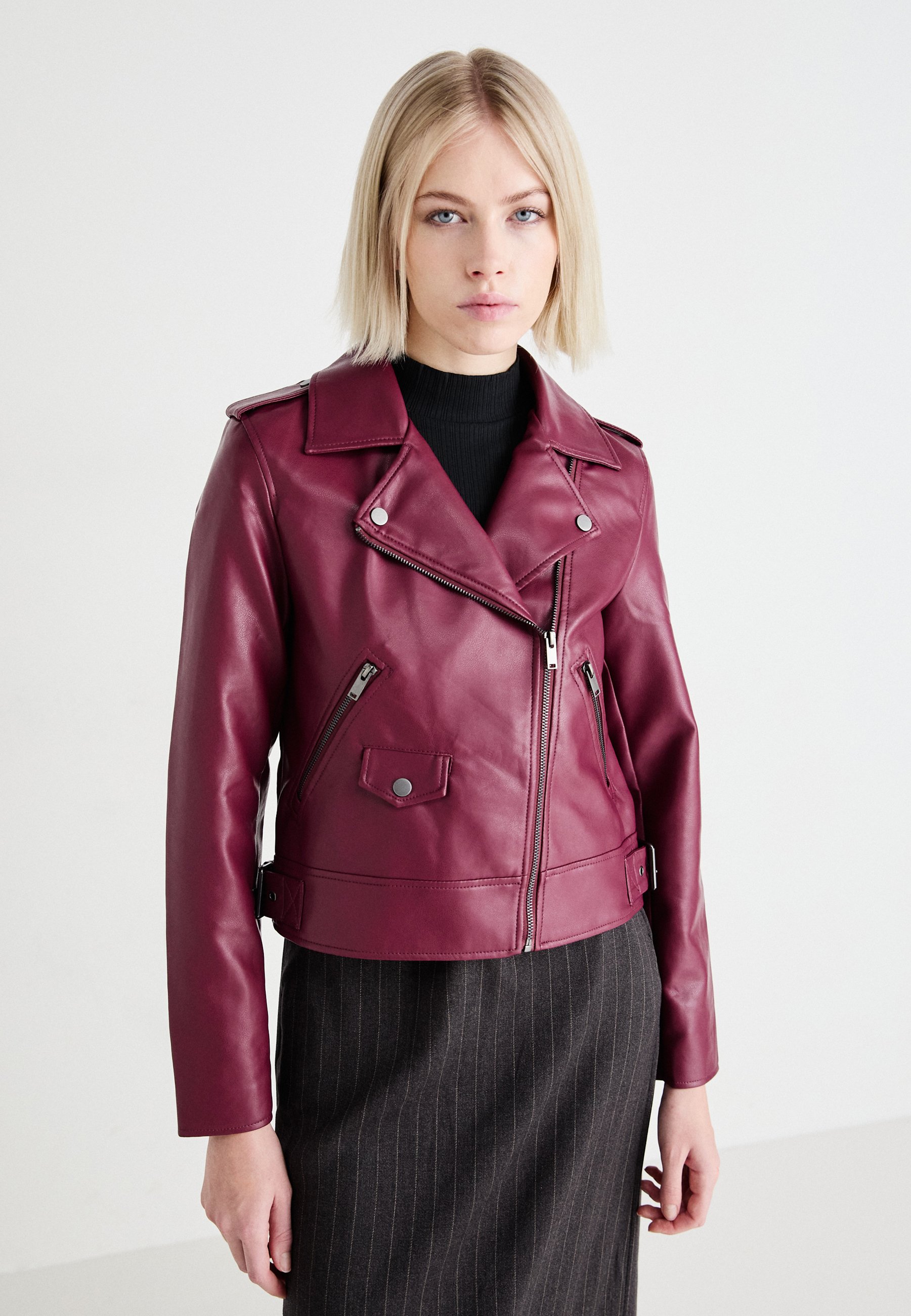 Beautwill Faux Leather Women Jacket with Faux Fur Shearling Lini 並行輸入品 Beautwill Faux Leather Women Jacket with Faux Fur Shearling Lining