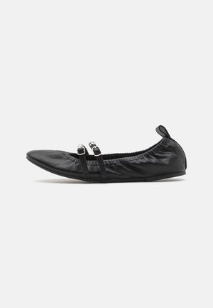 SWAN B.E.D FOAM - Balerinos tipo bateliai su dirželiu ties kulkšnimi - black