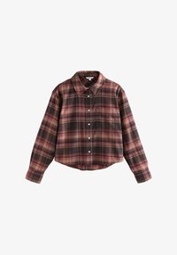 Selected, pink brown check