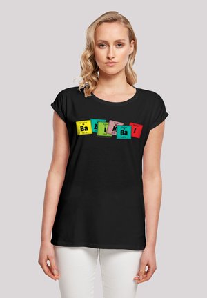EXTENDED SHOULDER  'BIG BANG THEORY BAZINGA ELEMENTS' - Print T-shirt - black