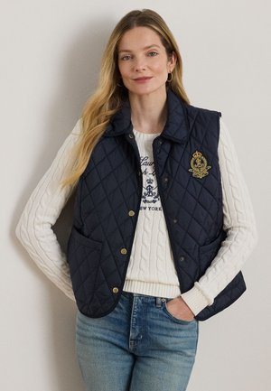 Lauren Ralph Lauren CREST-PATCH DIAMOND-QUILTED VEST - Weste - dark navy