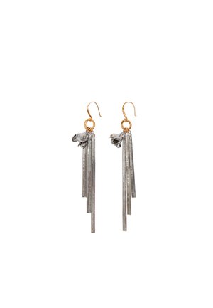 FLORES - Pendientes - plata oscuro