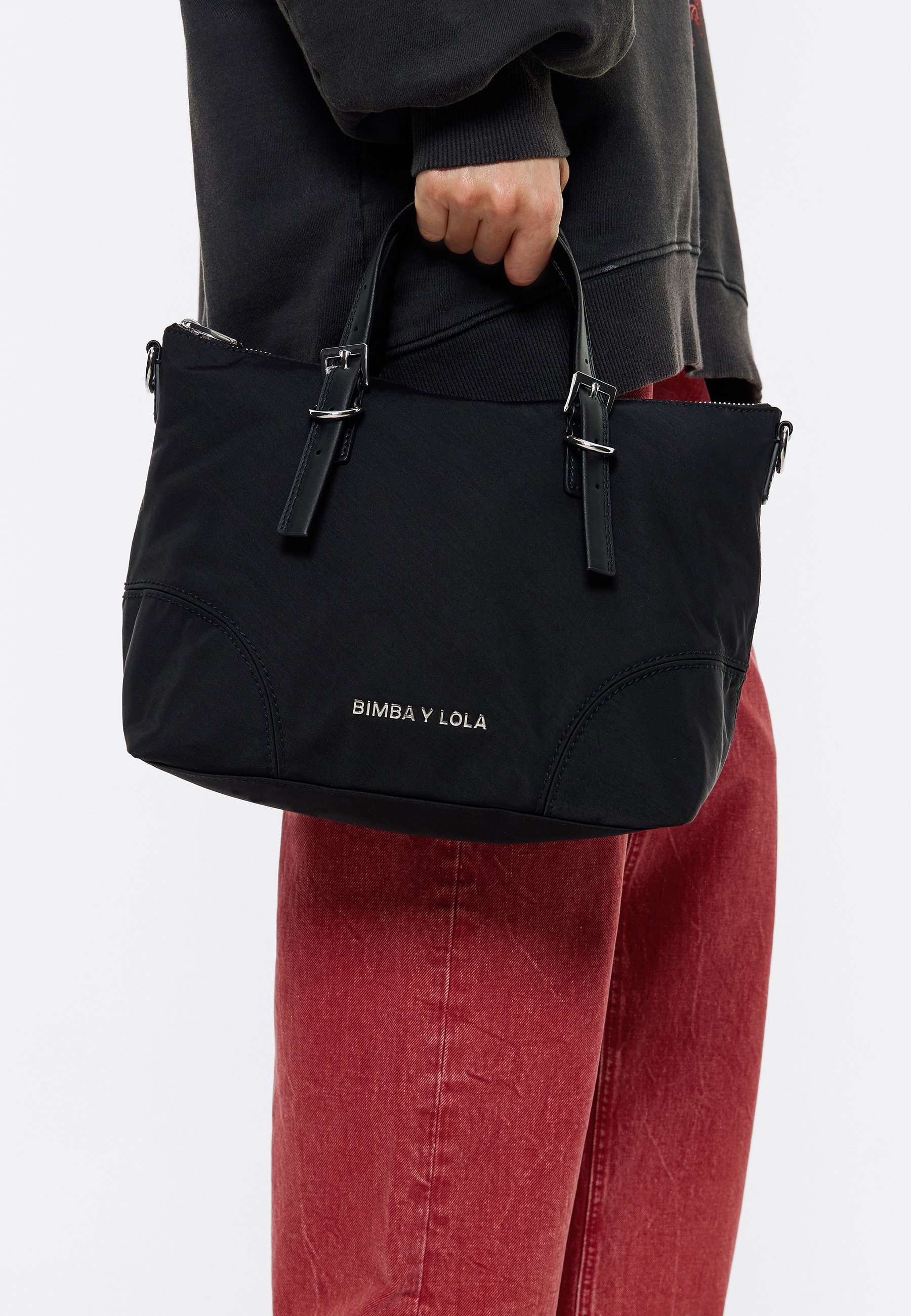 Black Mini Bolso Tote Bimba Y Lola Bimba Y Lola Mesh Mini Bag