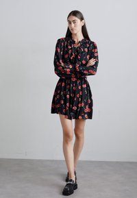 The Kooples ROBE - Skjortekjole - black/red