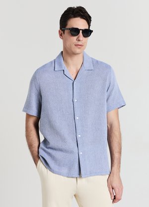 BOWLING UNITA - Camicia - celeste melange