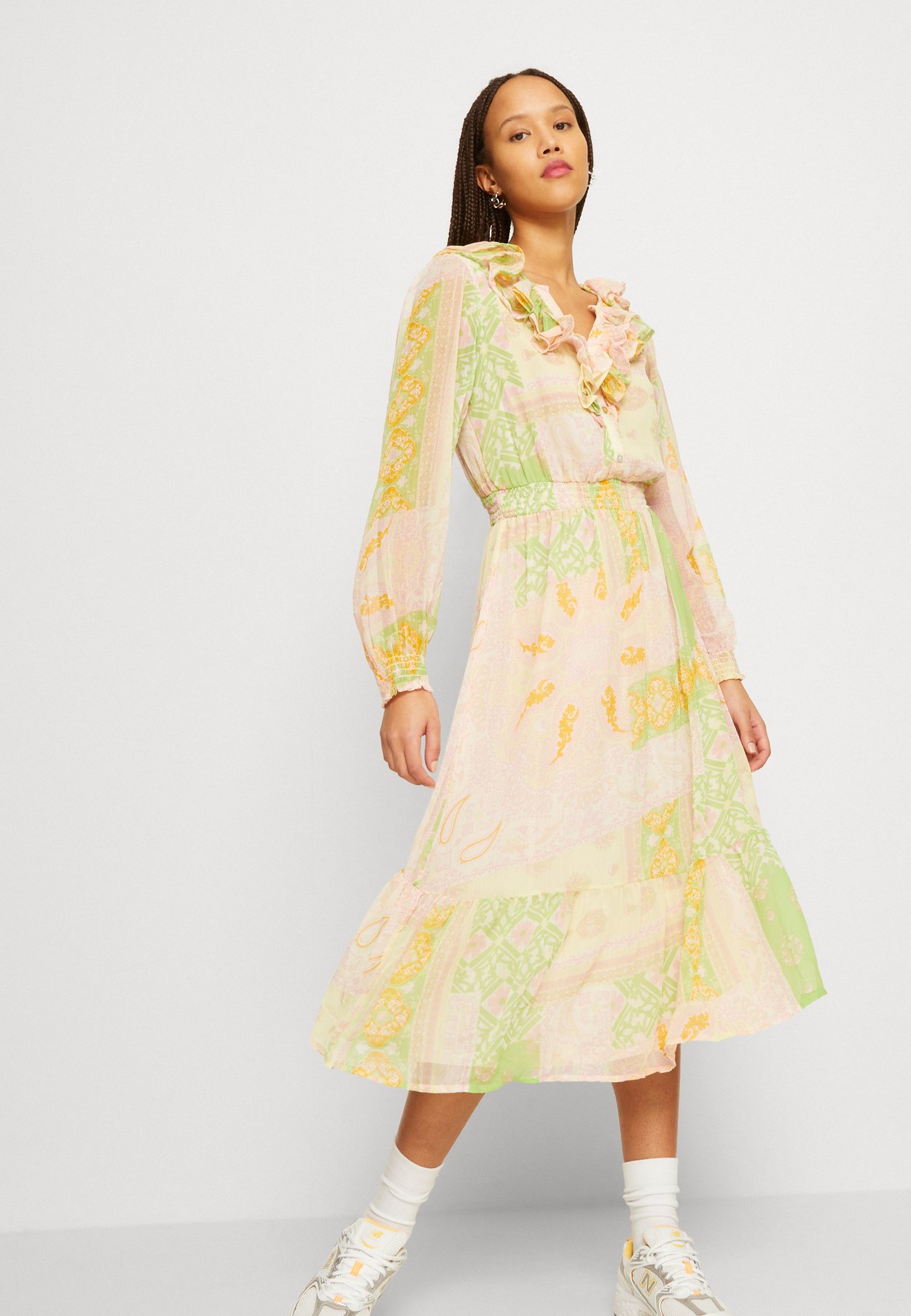 ONLSTELLA PATCH MIDI DRESS