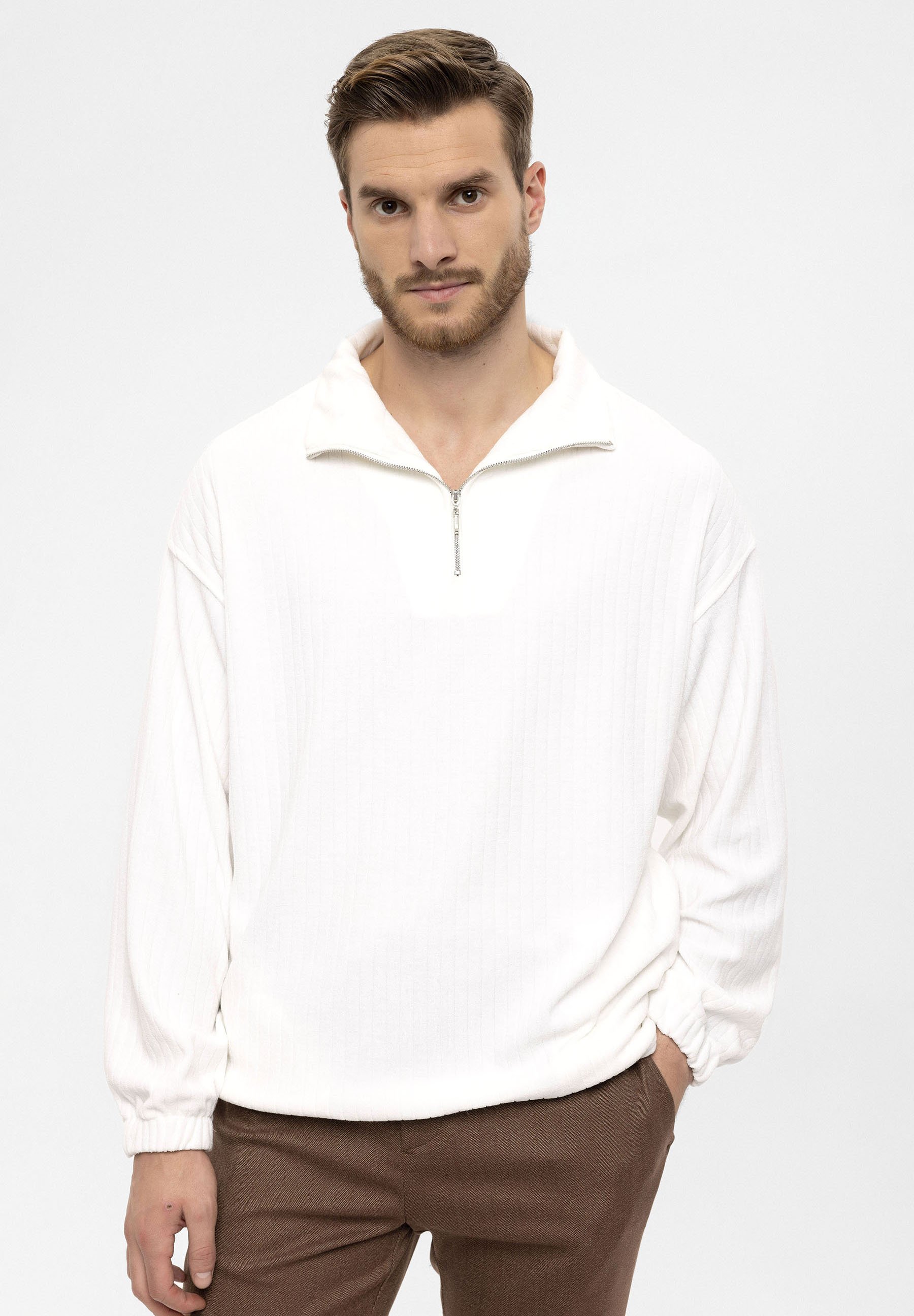 JACK & JONES Jorvibe Heavy Tee Sweatshirt – Lang Geschnitten, Regular Fit, Weicher Baumwoll-Mix