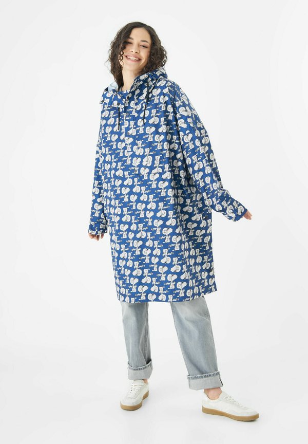 PONCHO - Parka - blau