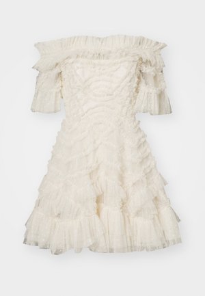 Needle & Thread LANA OFF SHOULDER MINI DRESS - Koktajl obleka/za zabavo - cream