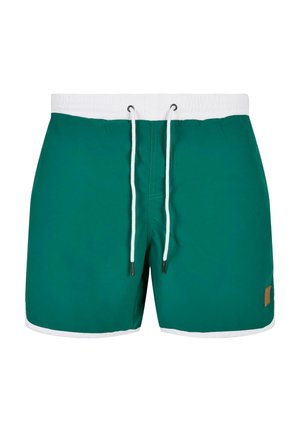 Urban Classics RETRO - Swimming shorts - white green