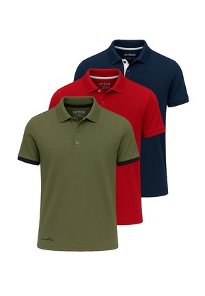 SET OF 3 POSS - Poloshirts - olive red navy