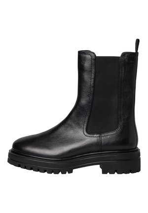 Stivaletti Queen Helena Con Tacco Basso 6 Cm – Punta Chelsea In Ecopelle Nera, Senza Chiusura, Comodi E Versatili