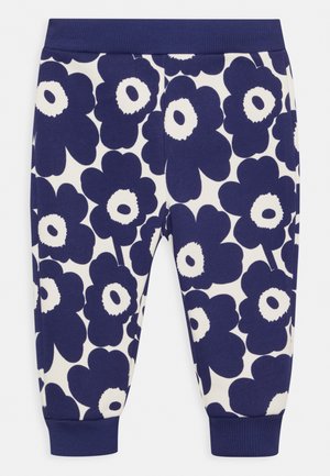 KORTTEET MINI UNIKOT TROUSERS UNISEX - Tracksuit bottoms - white/blue