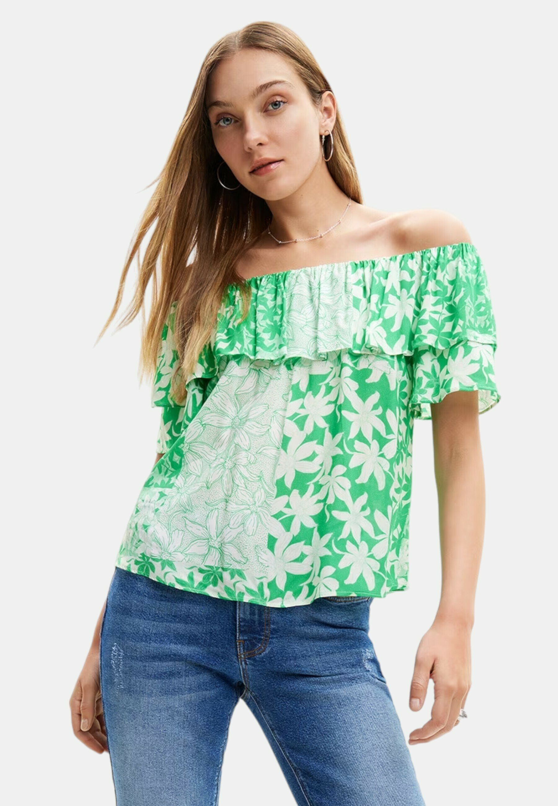 JöWELL Blouse sans manche Dames Blouse rouge-violet-vert style