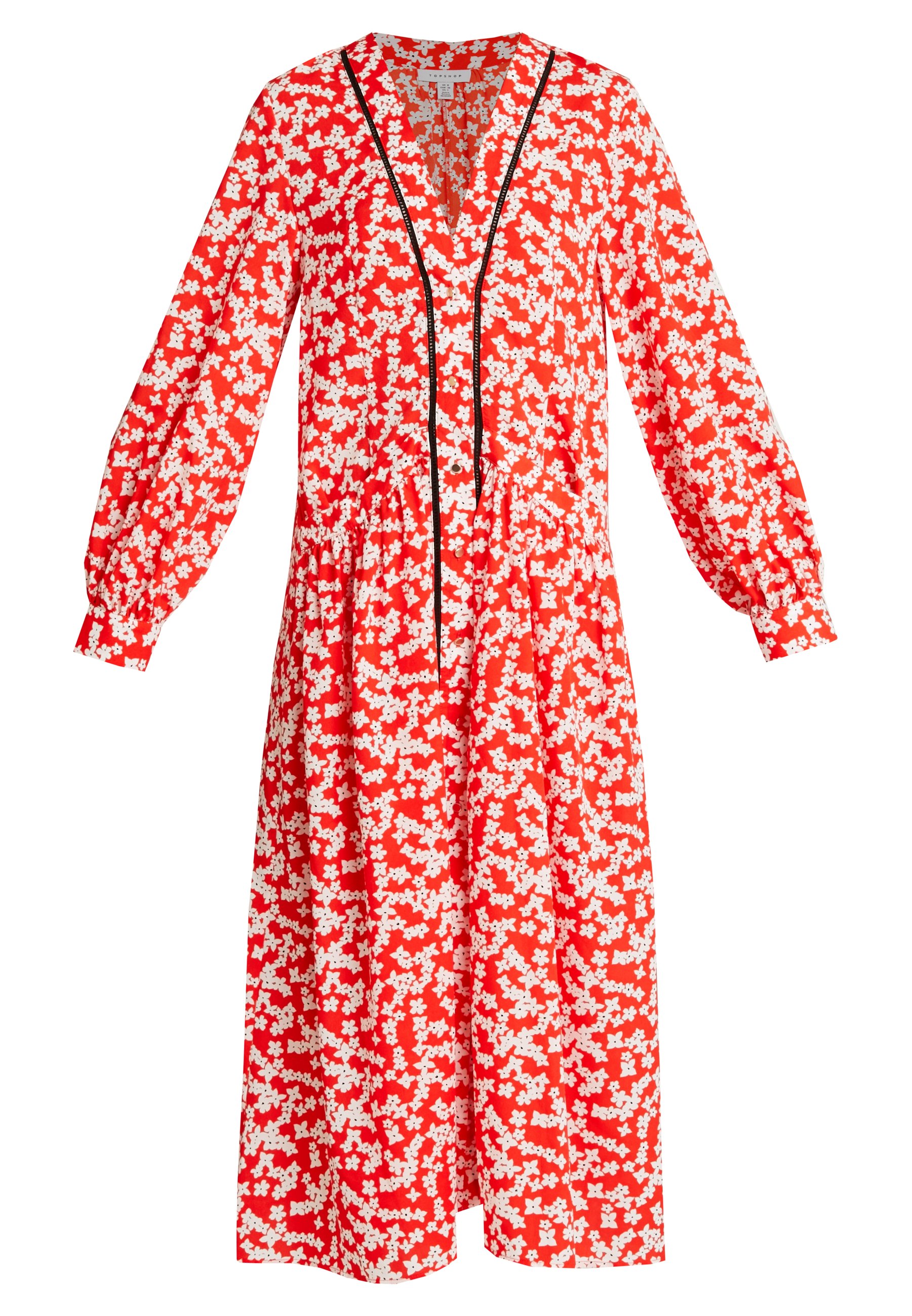 topshop spot trim smock dress