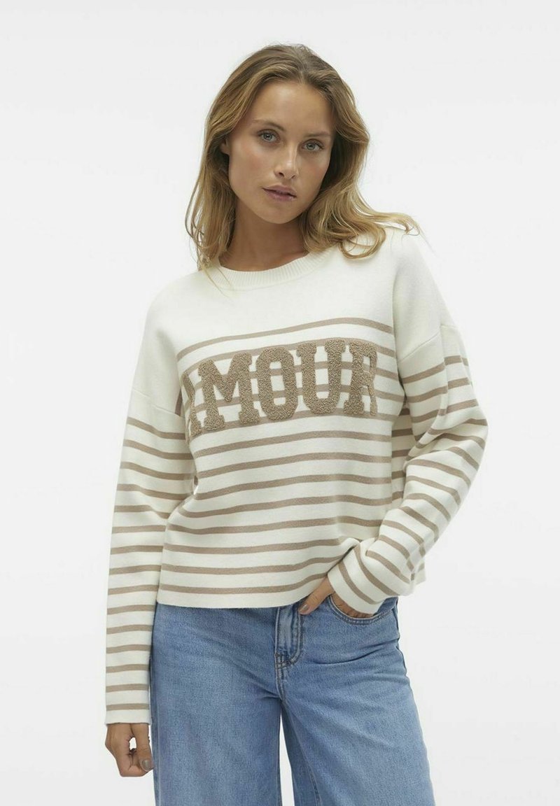 Vero Moda ARIA PARIS O-NECK  - Jersey de punto - birch