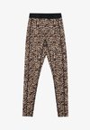 FULL LENGTH HIGH RISE LEOPARD PRINT LEGGINGS WITH CONTRAST WAISTBAND
- Κολάν - dark brown/black/beige