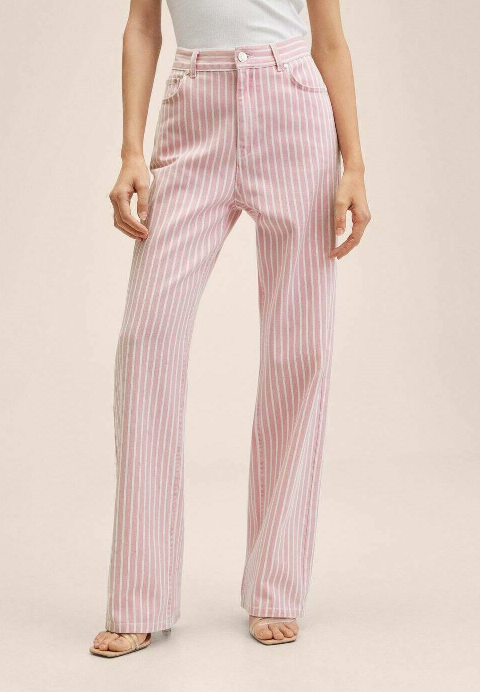 Mango ABBY - Straight leg jeans - pink - Zalando.co.uk