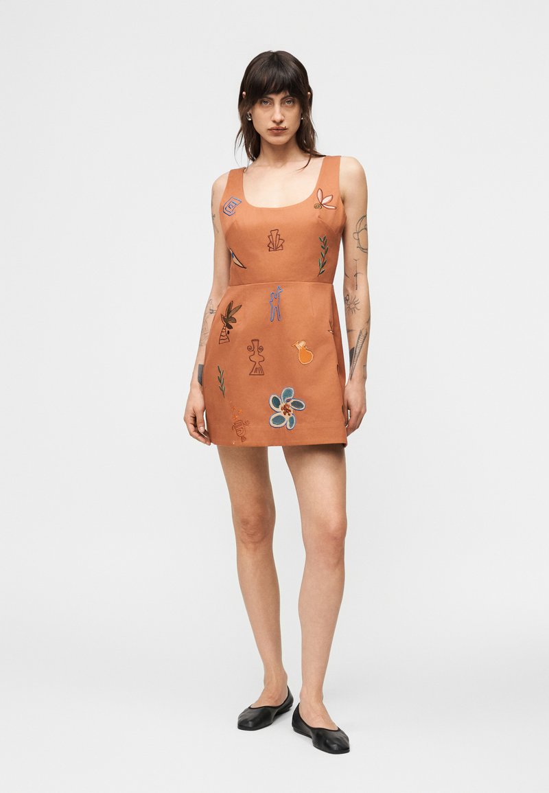 sachin and babi light blue dress BCBGMAXAZRIA Embroidered Midi Dresses main image 1