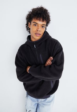 HOODED SHERPA ZIP-UP  - Giacca in pile - meteorite