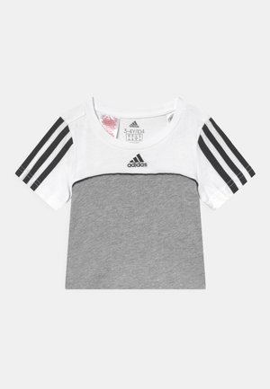 T-shirt print - medium grey heather/white/black