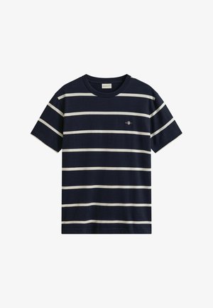 GANT, STRIPED - T-Shirt print - evening blue