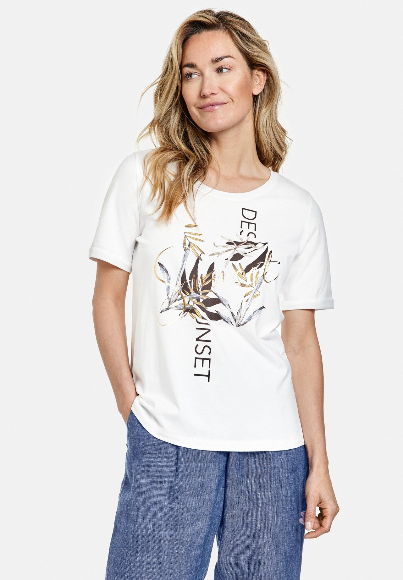 Gerry Weber Camiseta estampada white/crema - Zalando.es