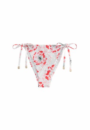 TIE SIDE FIT - FLORAL  WAIST - Bikini-Hose - white