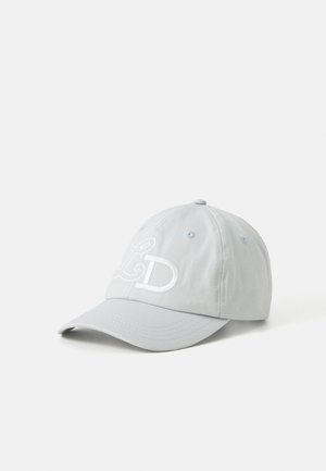 Light gray baseball cap with embroidered white "LD" logo on front, six panels, and curved brim, displayed on plain white background.