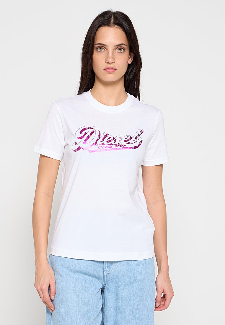 Diesel T-shirt print wit
