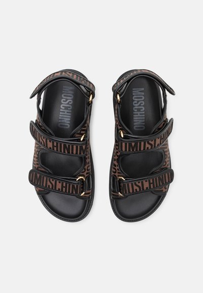 MOSCHINO DONNA - Sandales - marrone/nero