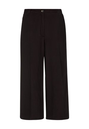 s.Oliver BLACK LABEL, CULOTTE  WIDE LEG - Stoffhose - schwarz