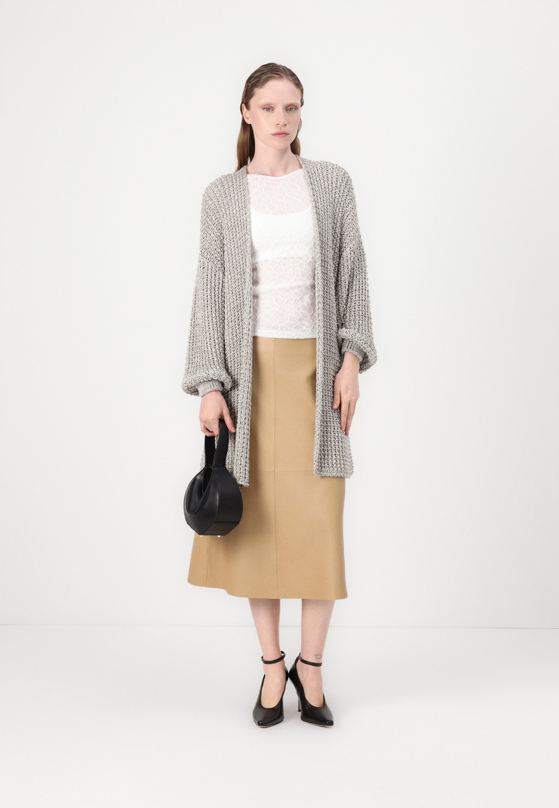 売れ筋商品|||ピンコ ニット&セーター レディース アウター LANCE CARDIGAN FETTUCCIA - Cardigan - ecru/argento Pinko LANCE CARDIGAN FETTUCCIA - Cardigan - ecru/argento