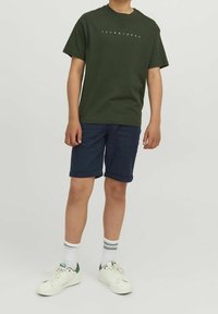 Jack & Jones Junior LEINEN - Farkkushortsit - navy blazer