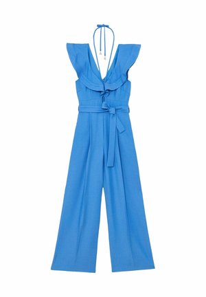 Reiss, REGULAR FIT - SOPHIA RUFFLE TIE-NECK WIDE-LEG JUMPSUIT . - Kombinezon - blue