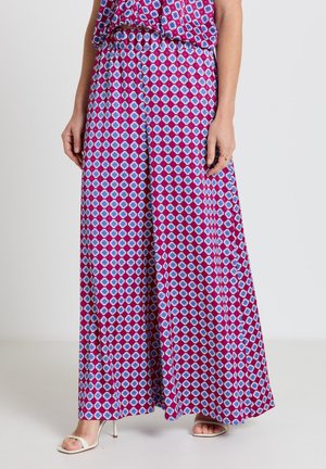 Calliope PANTALONE LUNGO FANTASIA - Pantaloni - var bordeaux chiaro