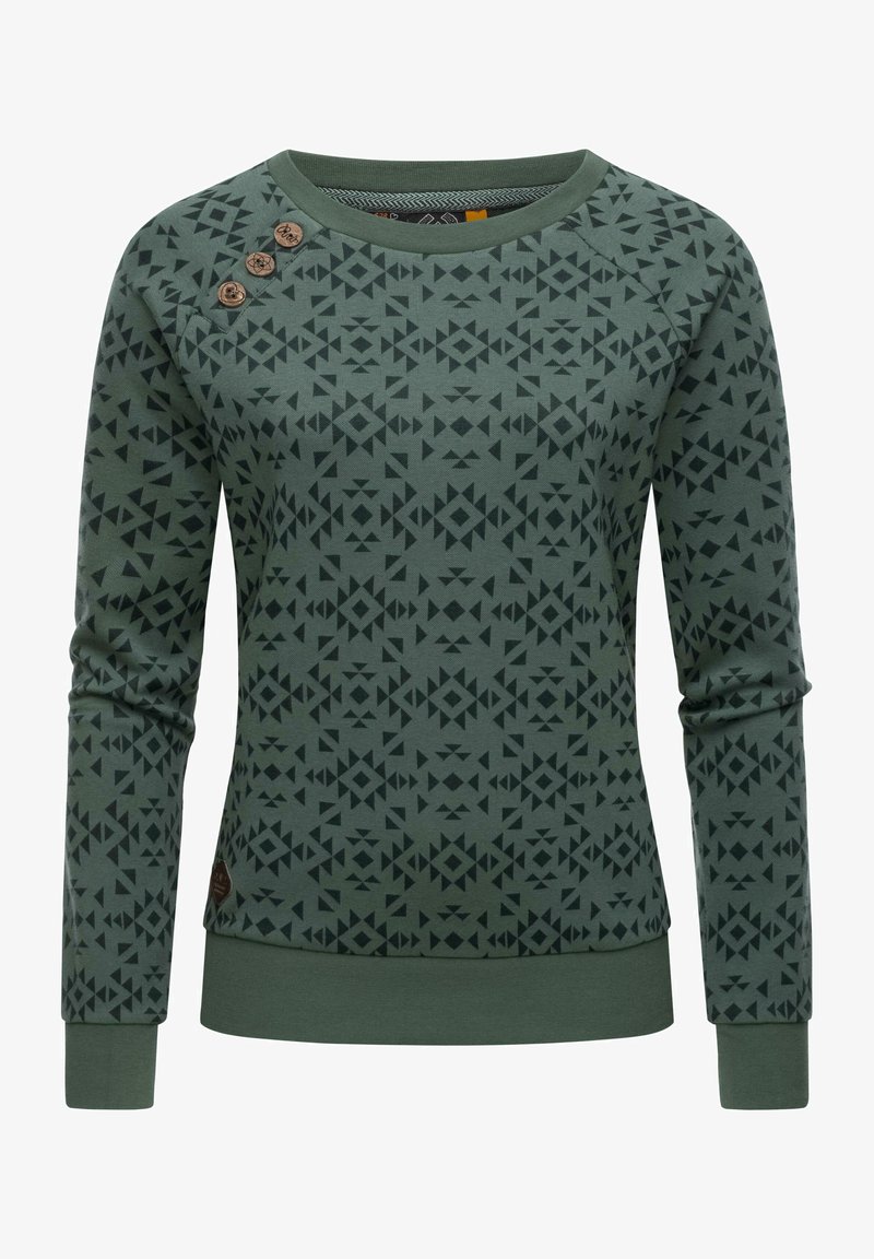 Ragwear RUNDHALS DARRIA AZTEC - Sweatshirt - pine green